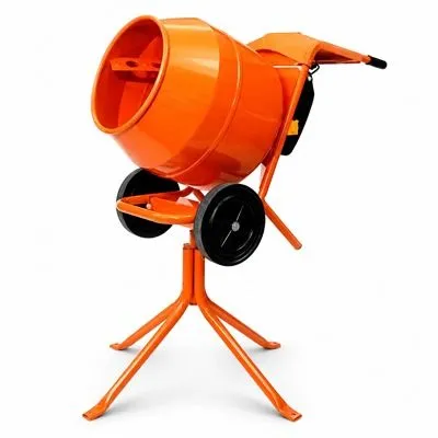 90 litre electric cement mixer on a tip stand
